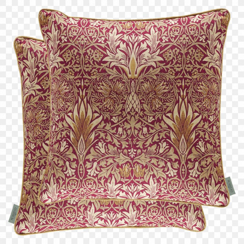 Cushion Strawberry Thief Throw Pillows Morris & Co., PNG, 900x900px, Cushion, Bedding, Flame, Leaf, Library Download Free