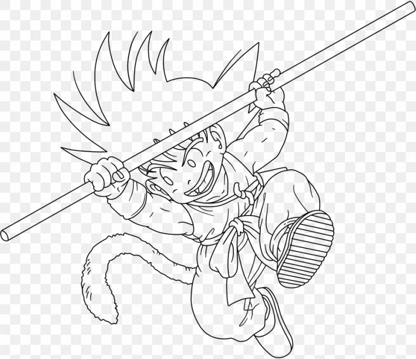 Line Art Goku Drawing Dragon Ball, PNG, 962x831px, Line Art, Arm, Artwork, Black, Black And White Download Free