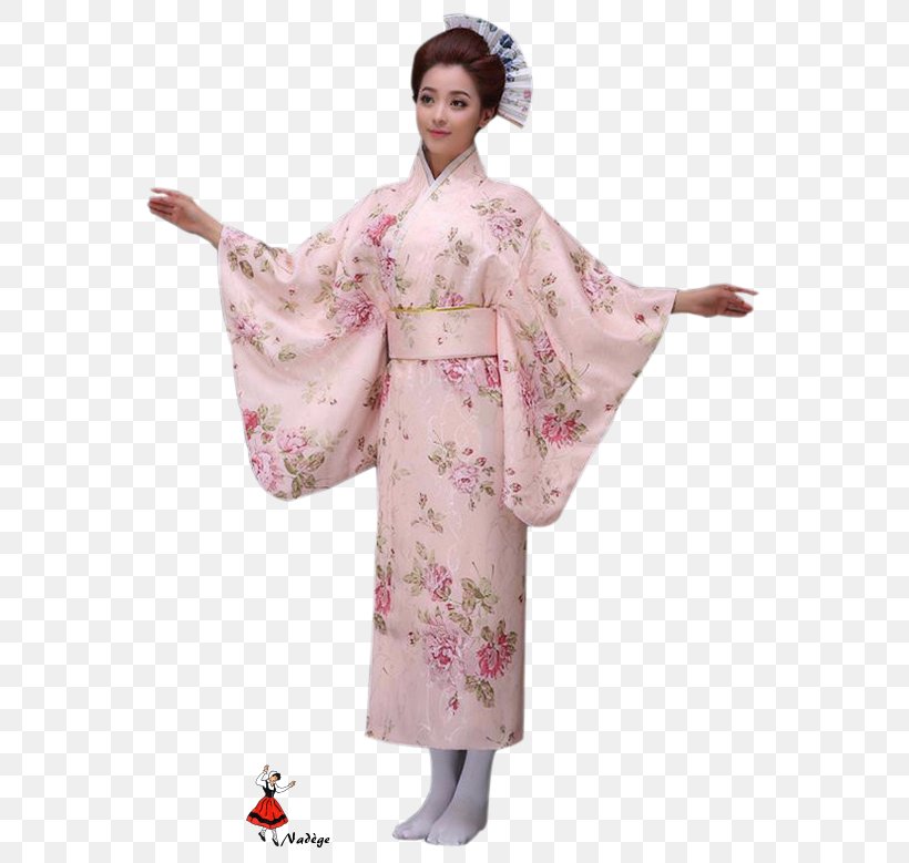 Kimono Robe Geisha Dress Yukata, PNG, 583x779px, Kimono, Clothing, Costume, Dress, Flower Download Free