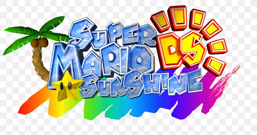 Super Mario Sunshine Super Mario 64 DS GameCube Mario Bros., PNG, 2048x1080px, Super Mario Sunshine, Art, Game, Gamecube, Logo Download Free
