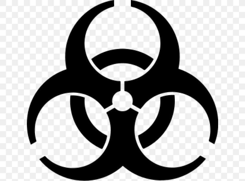 Biological Hazard Symbol Clip Art, PNG, 640x607px, Biological Hazard, Biocontainment, Biosafety, Black And White, Brand Download Free