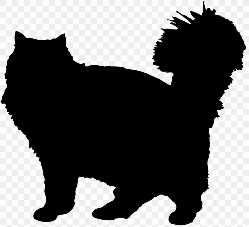 American Bobtail Kitten Keeshond Decal Silhouette, PNG, 3840x3506px, American Bobtail, Black, Black And White, Black Cat, Breed Download Free