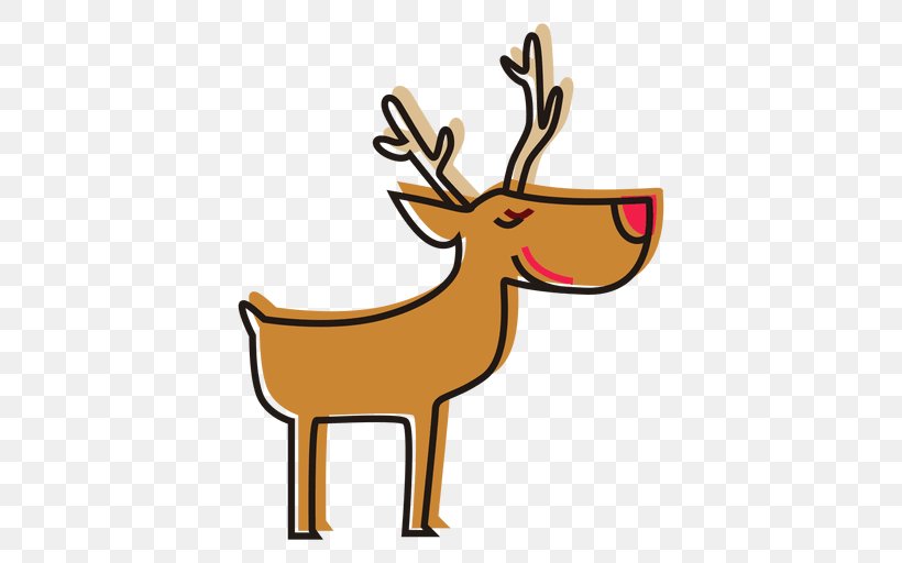 Reindeer Rudolph Drawing Clip Art, PNG, 512x512px, Reindeer, Animaatio, Animal Figure, Antler, Christmas Download Free