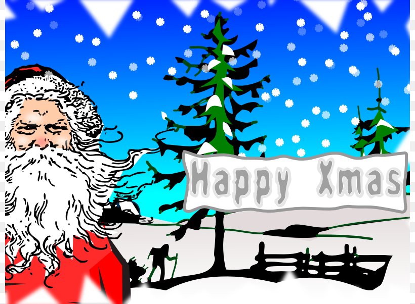 Santa Claus Christmas Card Greeting & Note Cards Clip Art, PNG, 800x602px, Santa Claus, Art, Cartoon, Christmas, Christmas Card Download Free