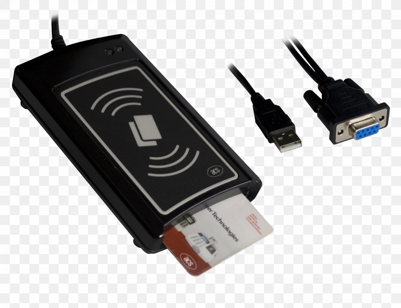 Adapter Card Reader Smart Card Radio-frequency Identification Contactless Payment, PNG, 3900x3000px, Adapter, Bank Card, Cable, Card Reader, Computer Data Storage Download Free