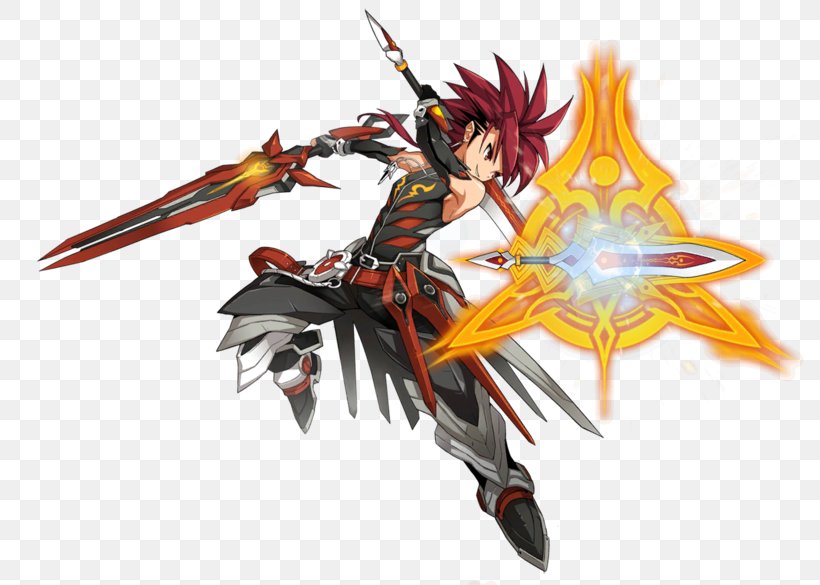 Elsword Elesis Video Game, PNG, 800x585px, Elsword, Action Figure, Art, Character, Cold Weapon Download Free