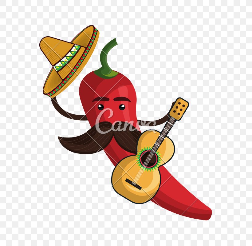 Guitar Cartoon, PNG, 800x800px, Mexican Cuisine, Acoustic Guitar, Cartoon, Chili Con Carne, Chili Pepper Download Free