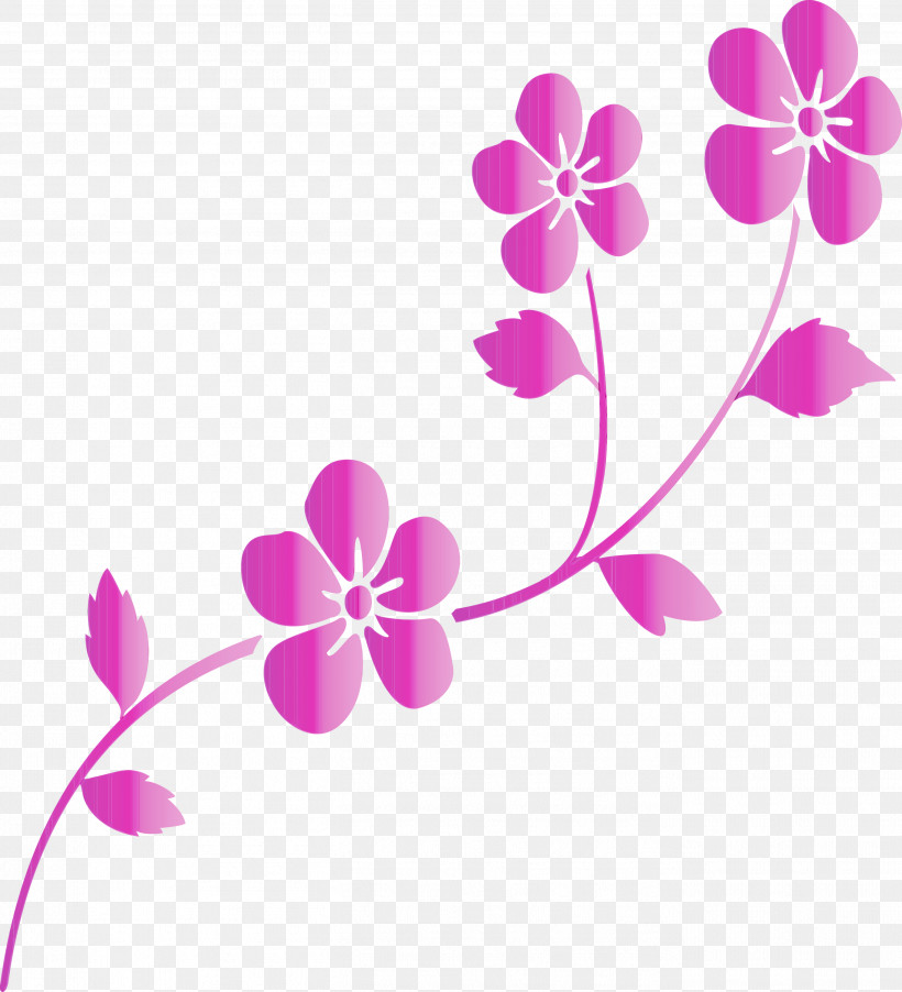 Pink Flower Plant Pedicel Violet, PNG, 2727x3000px, Flower Frame, Blossom, Branch, Decoration Frame, Flower Download Free