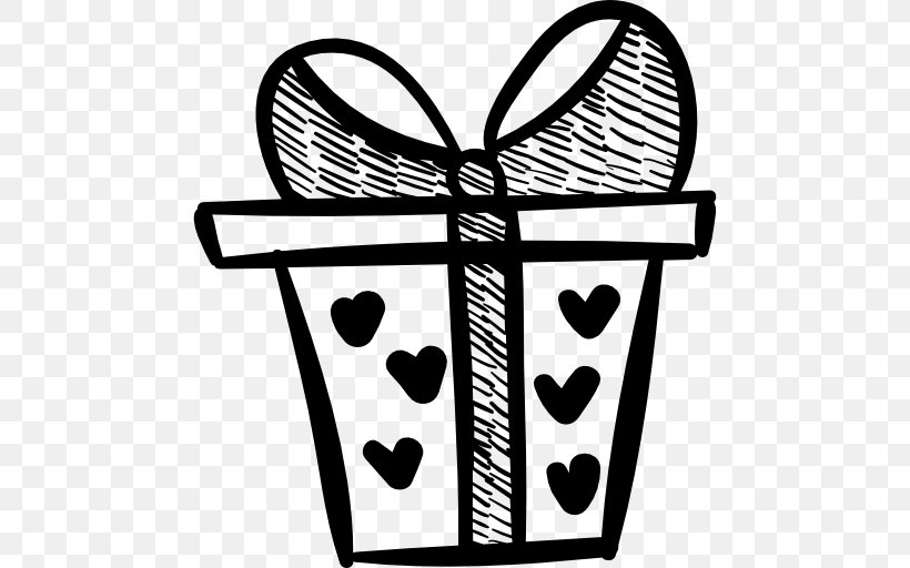 Gift Computer Icons Valentine's Day Birthday Clip Art, PNG, 512x512px, Gift, About Box, Artwork, Birthday, Black And White Download Free