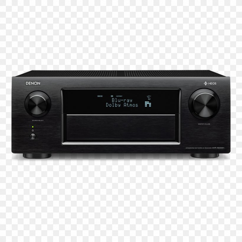 AV Receiver Denon AVR-X6300H 11Ch X140w Full 4K HD Receiver Dual Mono Block Audio, PNG, 1024x1024px, 4k Resolution, Av Receiver, Amplifier, Audio, Audio Equipment Download Free