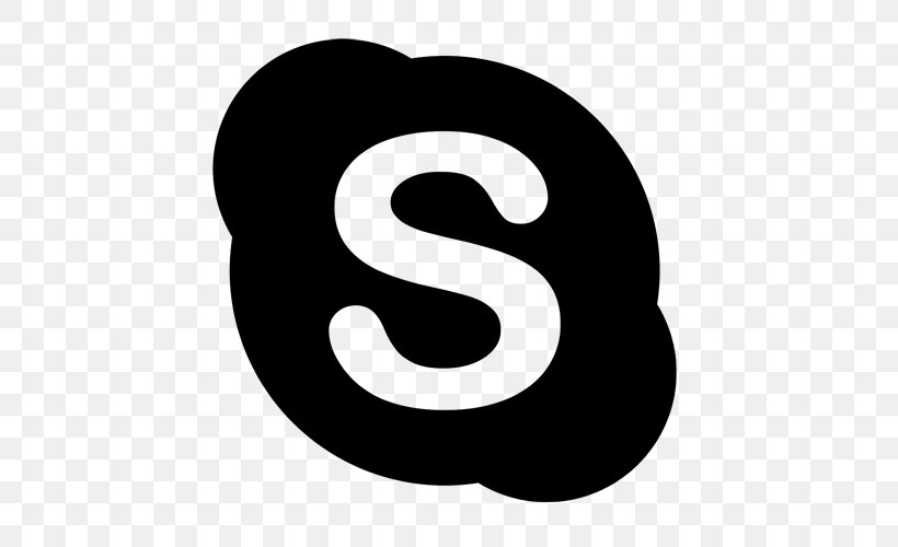 Skype Logo Clip Art, PNG, 500x500px, Skype, Black And White, Brand, Internet, Iphone Download Free