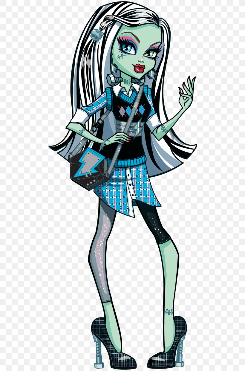 Frankie Stein Monster High Basic Doll Frankie Monster High: Ghoul Spirit, PNG, 500x1241px, Watercolor, Cartoon, Flower, Frame, Heart Download Free