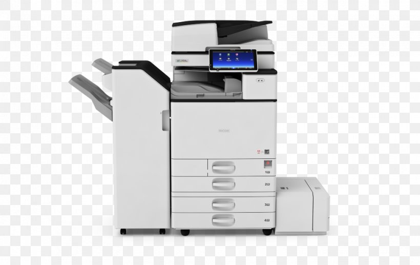 Multi-function Printer Ricoh Photocopier Printing, PNG, 970x612px, Multifunction Printer, Automatic Document Feeder, Document, Fax, Inkjet Printing Download Free