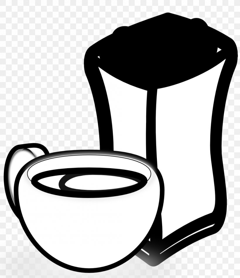 White Coffee Cafe Tea Clip Art, PNG, 999x1157px, White Coffee, Artwork, Bean, Black And White, Cafe Download Free