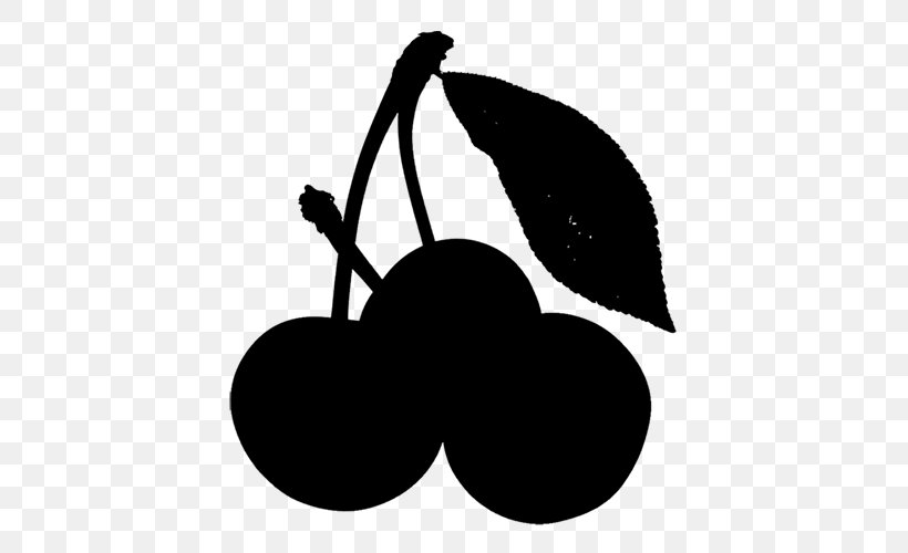 Clip Art Fruit Silhouette Flowering Plant Leaf, PNG, 500x500px, Fruit, Blackandwhite, Branching, Cherry, Drupe Download Free