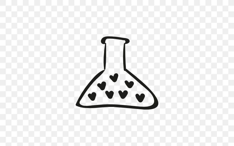 Computer Icons Laboratory Flasks Valentine's Day, PNG, 512x512px, Laboratory Flasks, Black And White, Heart, Love, Romance Download Free
