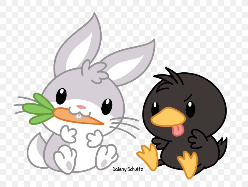 Daffy Duck Bugs Bunny DeviantArt Character, PNG, 797x620px, Watercolor, Cartoon, Flower, Frame, Heart Download Free