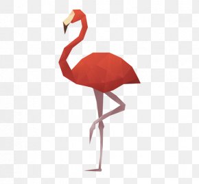 Geometric Polygonal - Bird Owl Greater Flamingo PNG