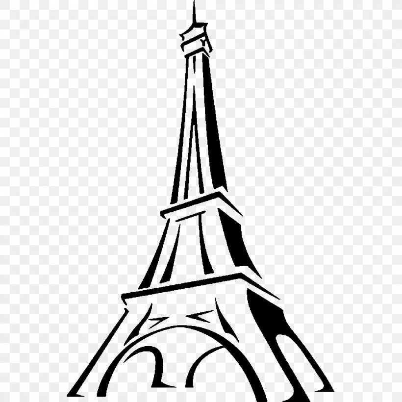 Eiffel Tower Drawing Clip Art, PNG, 1000x1000px, Eiffel Tower, Art, Artwork, Black And White, Doodle Download Free
