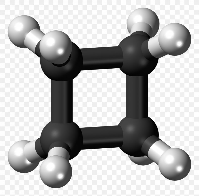 Cyclobutane Ball-and-stick Model Molecule Chemistry, PNG, 2000x1966px, Cyclobutane, Alkane, Ballandstick Model, Black And White, Butane Download Free