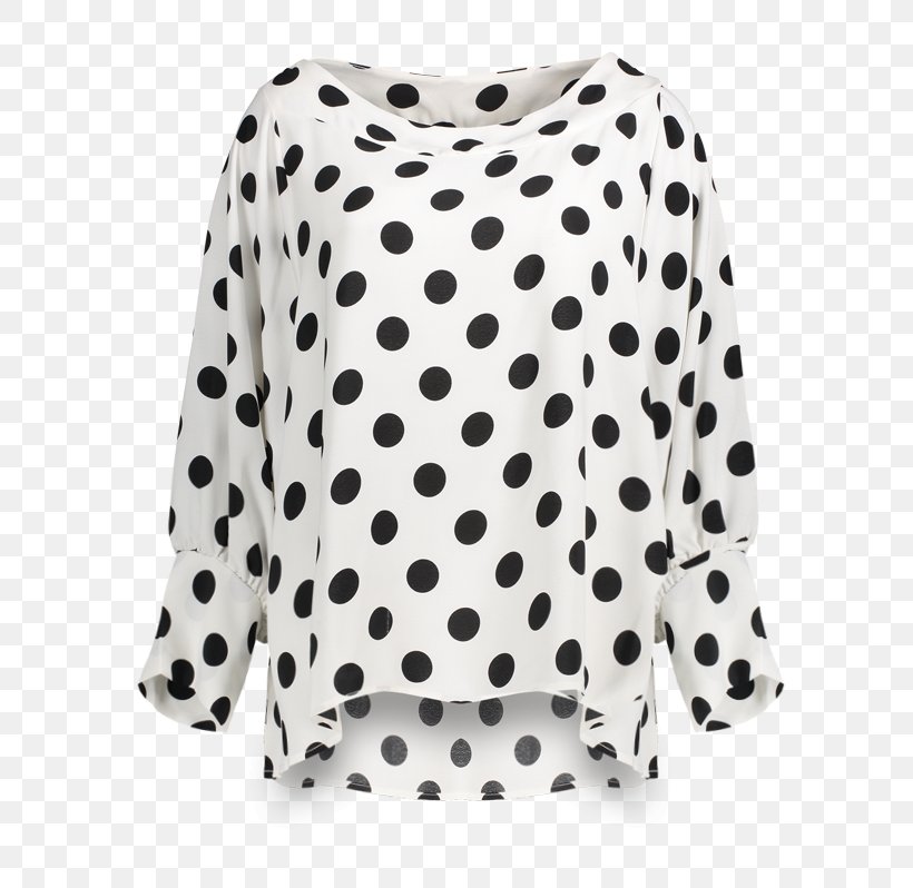 Polka Dot T-shirt Blouse Sleeve White, PNG, 600x798px, Polka Dot, Black, Blouse, Blue, Clothing Download Free