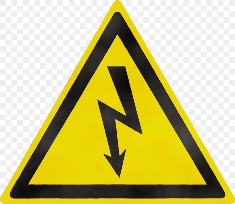 Yellow Triangle Sign Triangle Traffic Sign, PNG, 1607x1397px, Watercolor, Hazard, Paint, Sign, Signage Download Free