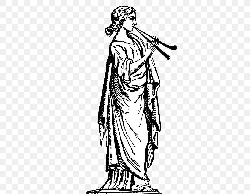 Ancient Greece Clip Art Muses Greek Mythology Euterpe, PNG, 399x634px, Ancient Greece, Ancient Greek Sculpture, Art, Artwork, Black And White Download Free
