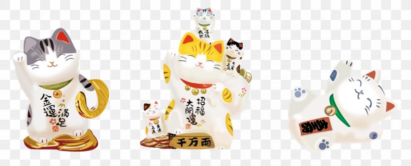 Cat T-shirt Maneki-neko Luck, PNG, 1069x435px, Cat, Black Cat, Figurine, Luck, Manekineko Download Free