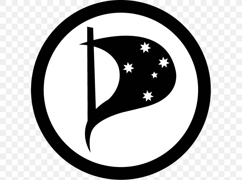 Pirate Party Australia Pirate Party Australia Political Party Pirate Party Of Canada, PNG, 610x610px, Australia, Area, Black And White, Crescent, Election Download Free