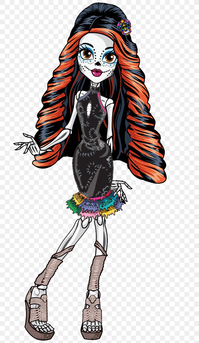 Skelita Calaveras Monster High Cleo DeNile Doll, PNG, 730x1410px, Calavera, Art, Calaca, Character, Cleo Denile Download Free