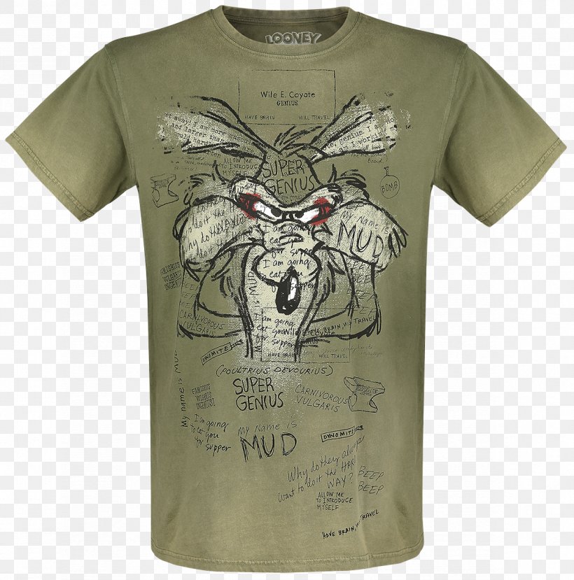 T-shirt Wile E. Coyote And The Road Runner Tasmanian Devil Coiotul Bugs Bunny, PNG, 1186x1200px, Tshirt, Brand, Bugs Bunny, Clothing, Clothing Sizes Download Free