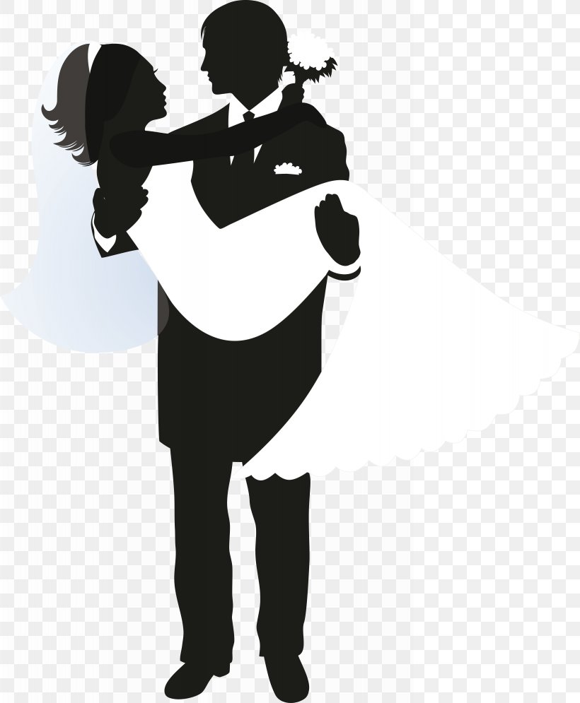 Wedding Invitation Silhouette Bridegroom, PNG, 5739x6965px, Wedding Invitation, Arm, Black And White, Bride, Bridegroom Download Free