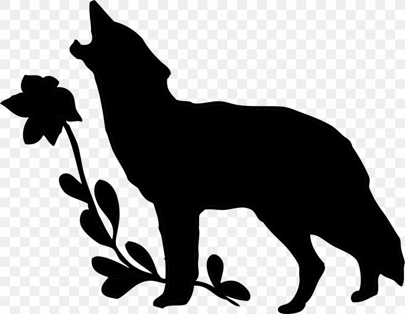 Gray Wolf Wolf Walking Silhouette Clip Art, PNG, 1951x1515px, Gray Wolf, Aullido, Black, Black And White, Carnivoran Download Free