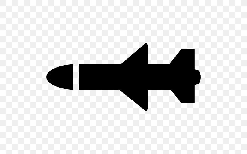 Missile Weapon Clip Art, PNG, 512x512px, Missile, Aircraft, Airplane, Black And White, Bomb Download Free