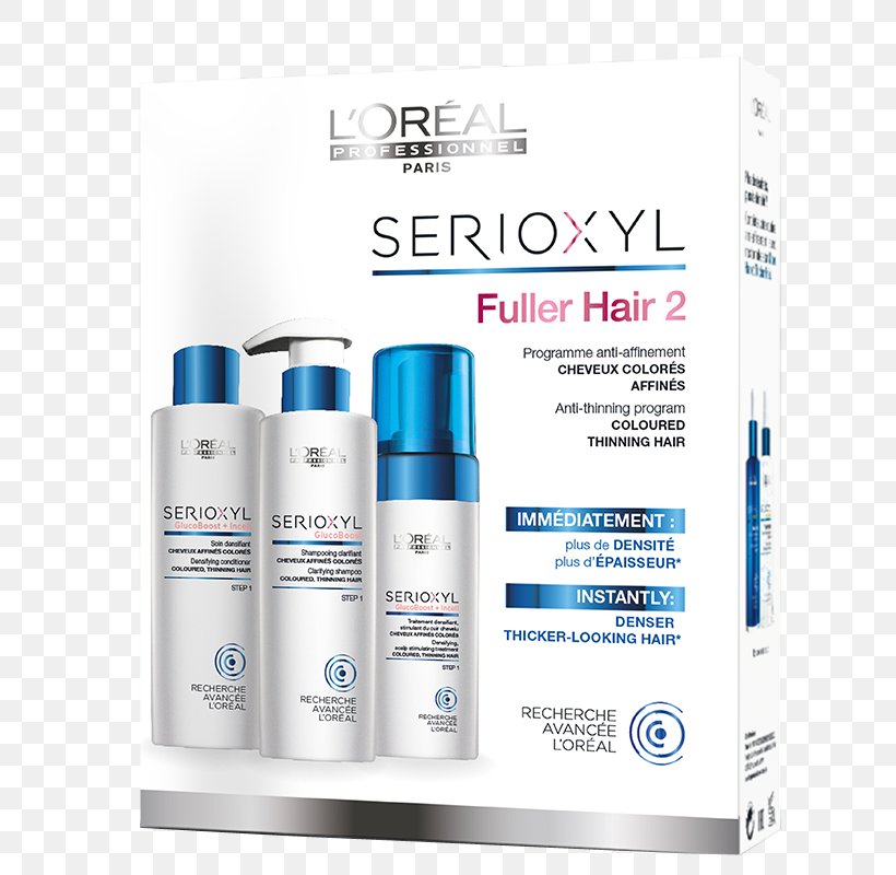 L'Oréal Professionnel Serioxyl Denser Hair Treatment Hair Care Hair Loss, PNG, 800x800px, Hair, Capelli, Color, Cream, Hair Care Download Free