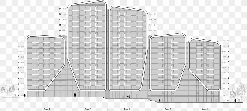 Building Line Art Pattern, PNG, 4431x2000px, Building, Area, Black And White, Elevation, Line Art Download Free