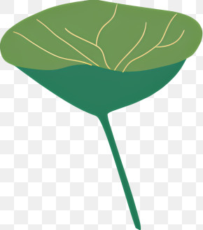 Icon - Illustration Of Green Leaf With Veins PNG