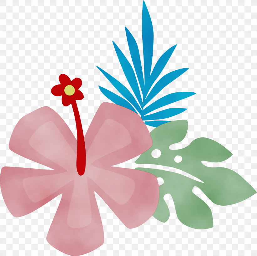 Floral Design, PNG, 3000x2995px, Watercolor, Biology, Flora, Floral Design, Hibiscus Download Free