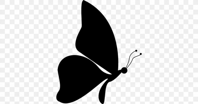 Monarch Butterfly Silhouette Clip Art, PNG, 1200x630px, Butterfly, Black, Black And White, Drawing, Insect Download Free