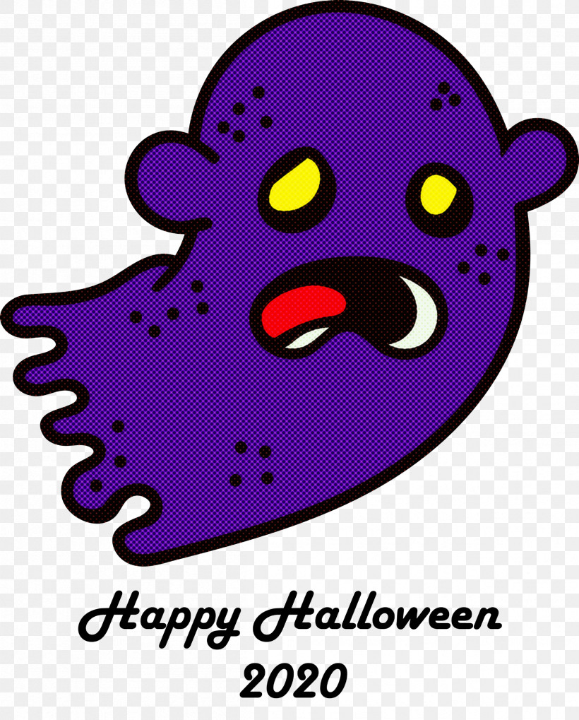 2020 Happy Halloween, PNG, 2411x2999px, 2020 Happy Halloween, Area, Cartoon, Meter, Purple Download Free