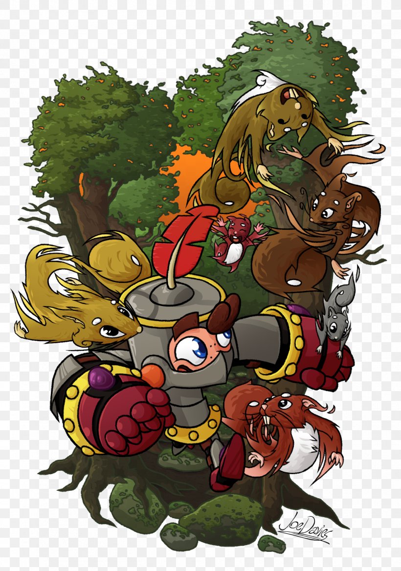 Illustration Cartoon Fiction Tree Fruit, PNG, 1404x2000px, Cartoon, Animal, Art, Fiction, Fictional Character Download Free