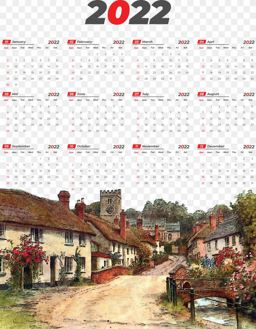 Printable Yearly Calendar 2022 2022 Calendar Template, PNG, 2334x3000px, Budleigh Salterton, Devon, Farringdon, Lynmouth, Paper Download Free