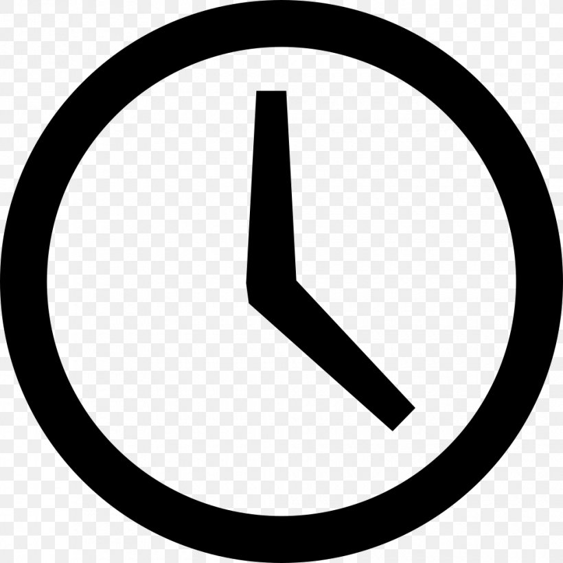 Clock Clip Art Image, PNG, 980x980px, Clock, Area, Black And White, Number, Symbol Download Free