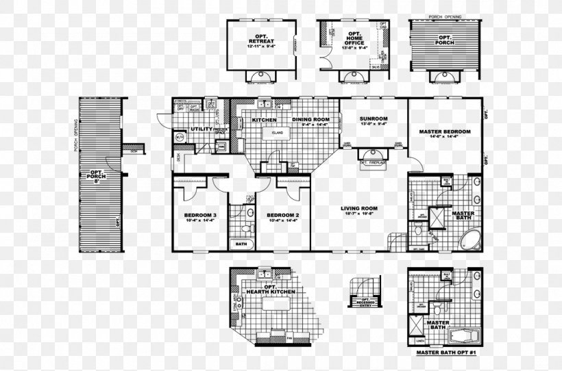 Floor Plan TRU Factory Direct Housing Living Room, PNG, 1100x728px, Floor Plan, Area, Bedroom, Black And White, Charleston Download Free