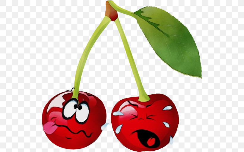 Humour Fruit Fruit Cherry Cartoon, PNG, 539x512px, Watercolor, Cartoon, Cherry, Drawing, Fruit Download Free