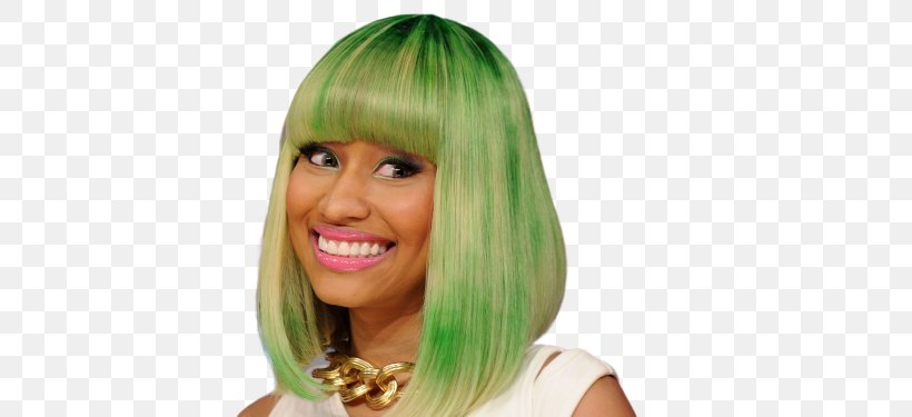Nicki Minaj Hairstyle Human Hair Color Cheveux Verts, PNG, 667x375px, Nicki Minaj, Artificial Hair Integrations, Bangs, Black Hair, Blond Download Free