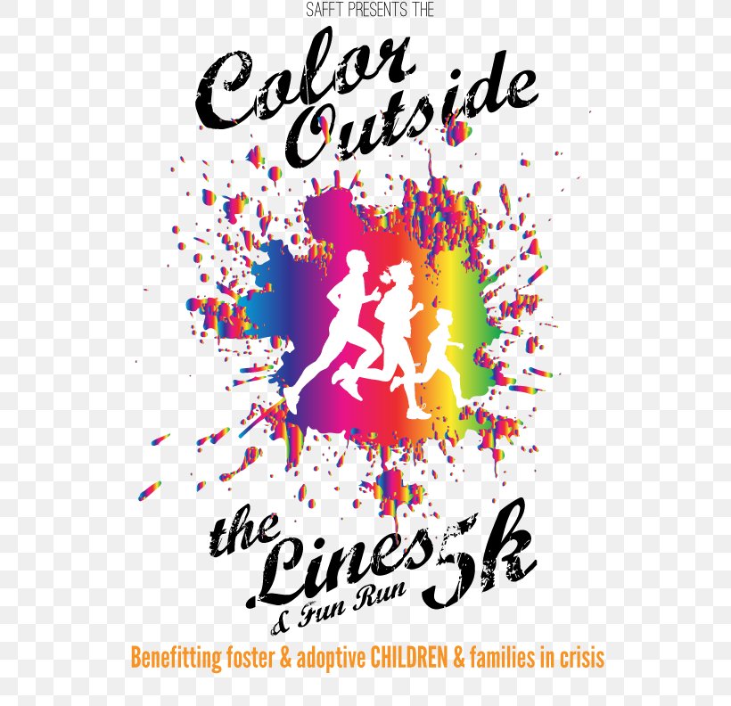 The Color Run Illustration Image Running, PNG, 576x792px, 5k Run, Color Run, Advertising, Art, Brand Download Free