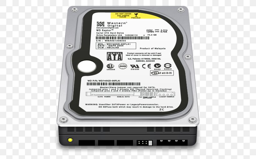 Data Storage Device Electronic Device Hard Disk Drive Computer, PNG, 512x512px, Western Digital Raptor, Computer, Computer Component, Data Storage Device, Digital Cameras Download Free