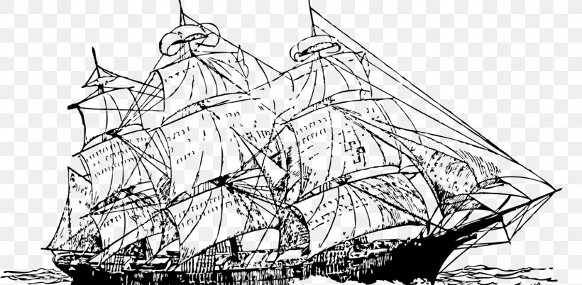 Sailing Ship Clipper Clip Art, PNG, 1600x785px, Sailing Ship, Artwork, Baltimore Clipper, Barque, Barquentine Download Free