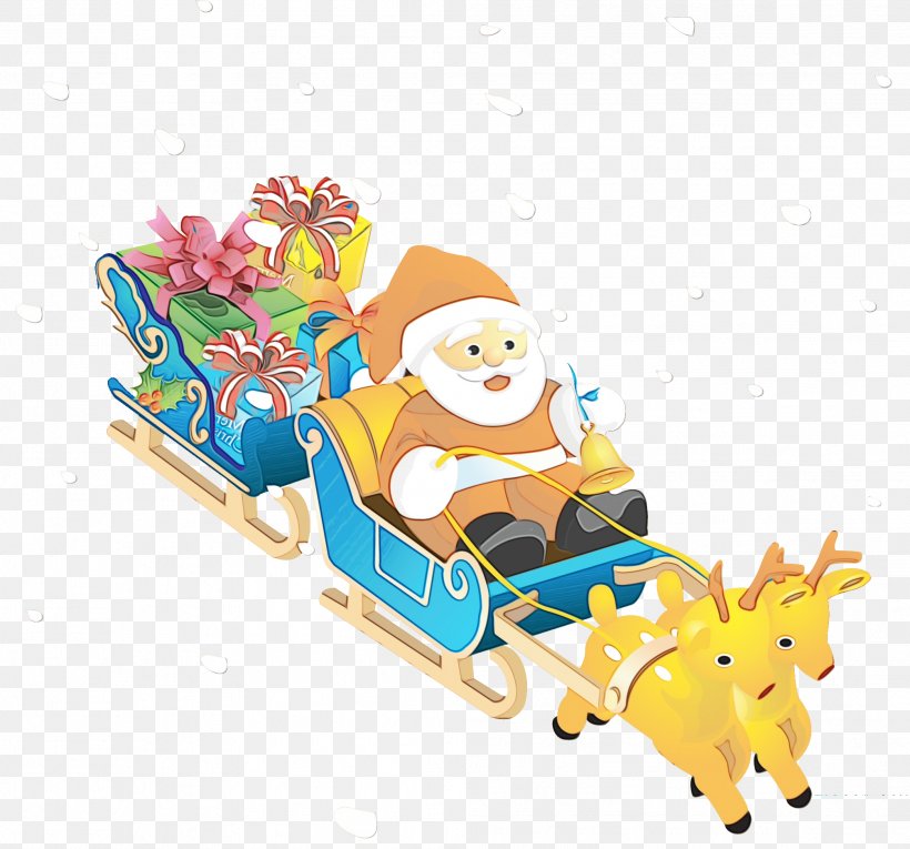 Cartoon Vehicle Sled Fictional Character Clip Art, PNG, 2011x1877px, Watercolor, Cartoon, Fictional Character, Paint, Sled Download Free